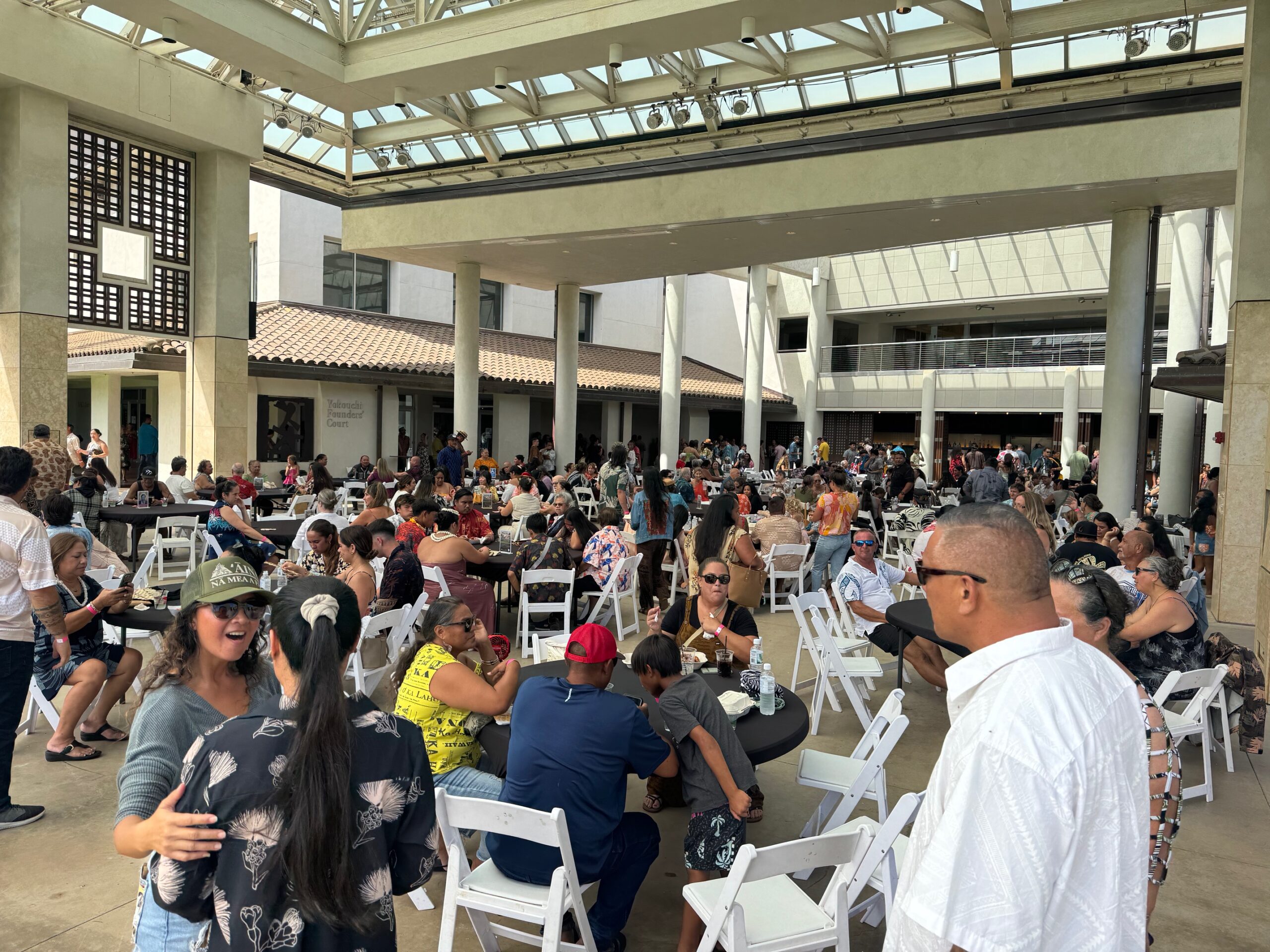 A crowd of more than 500 invitees gathered at the Maui Arts & Cultural Center prior to the premier of episode 1 of "Chief of War" on Sunday. HJI / ROB COLLIAS photo