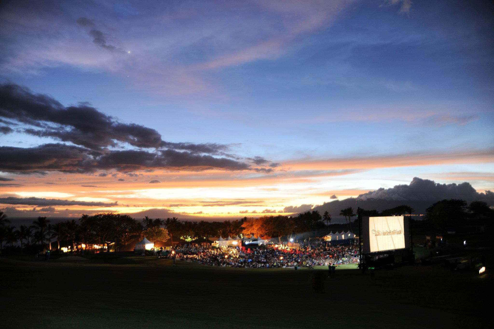 This picture shows the "Celestial Cenema" at the Maui Film Festival from the Wailea Emerald Golf Course in 2012. Courtesy photo