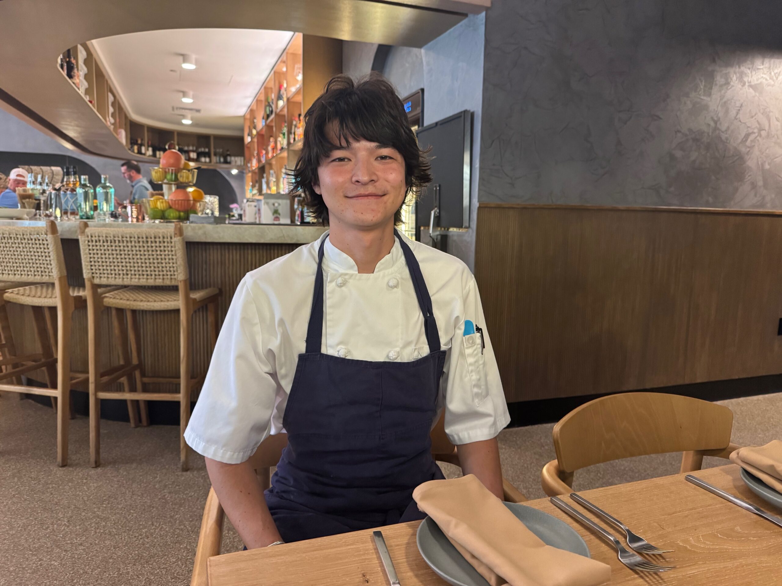 Asha Shimada, a 2020 King Kekaulike High School graduate, is one of 10 kitchen empoloyees at Aurum restaurant who graduated from the University of Hawai'i Maui College culinary program. HJI / ROB COLLIAS photo