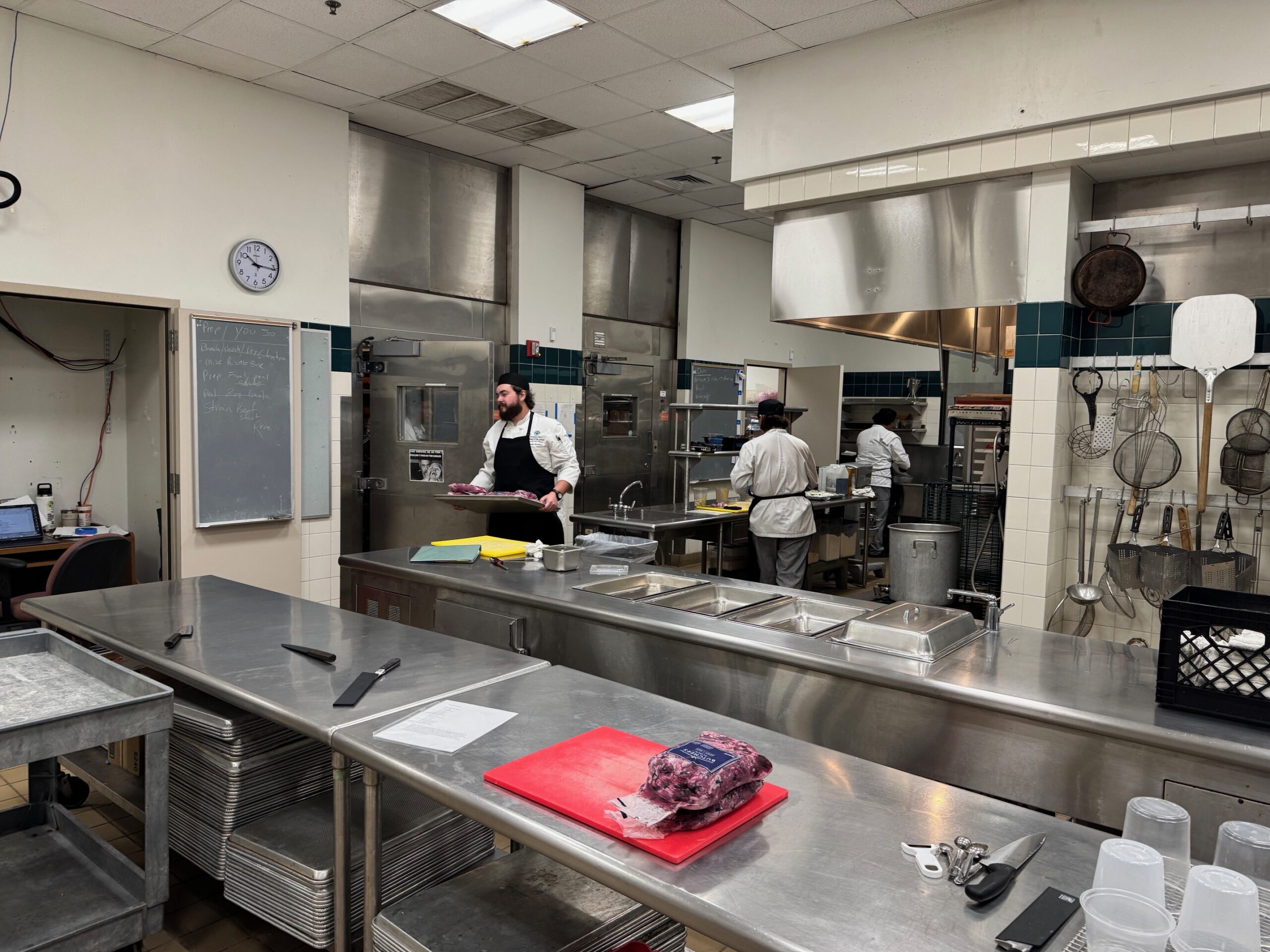 A look at the kitchen off the Leis Family Class Act dining room at the University of Hawai'i Maui College on Friday. HJI / ROB COLLIAS photo