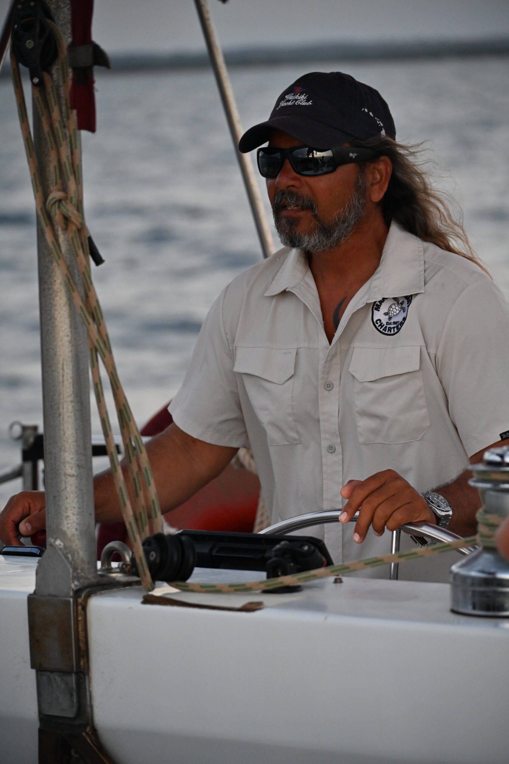 Captain Keone Laepa'a is shown driving the Winona in this photo. The 53-year-old has been a boat captain on Maui for more than two decades. Courtesy photo