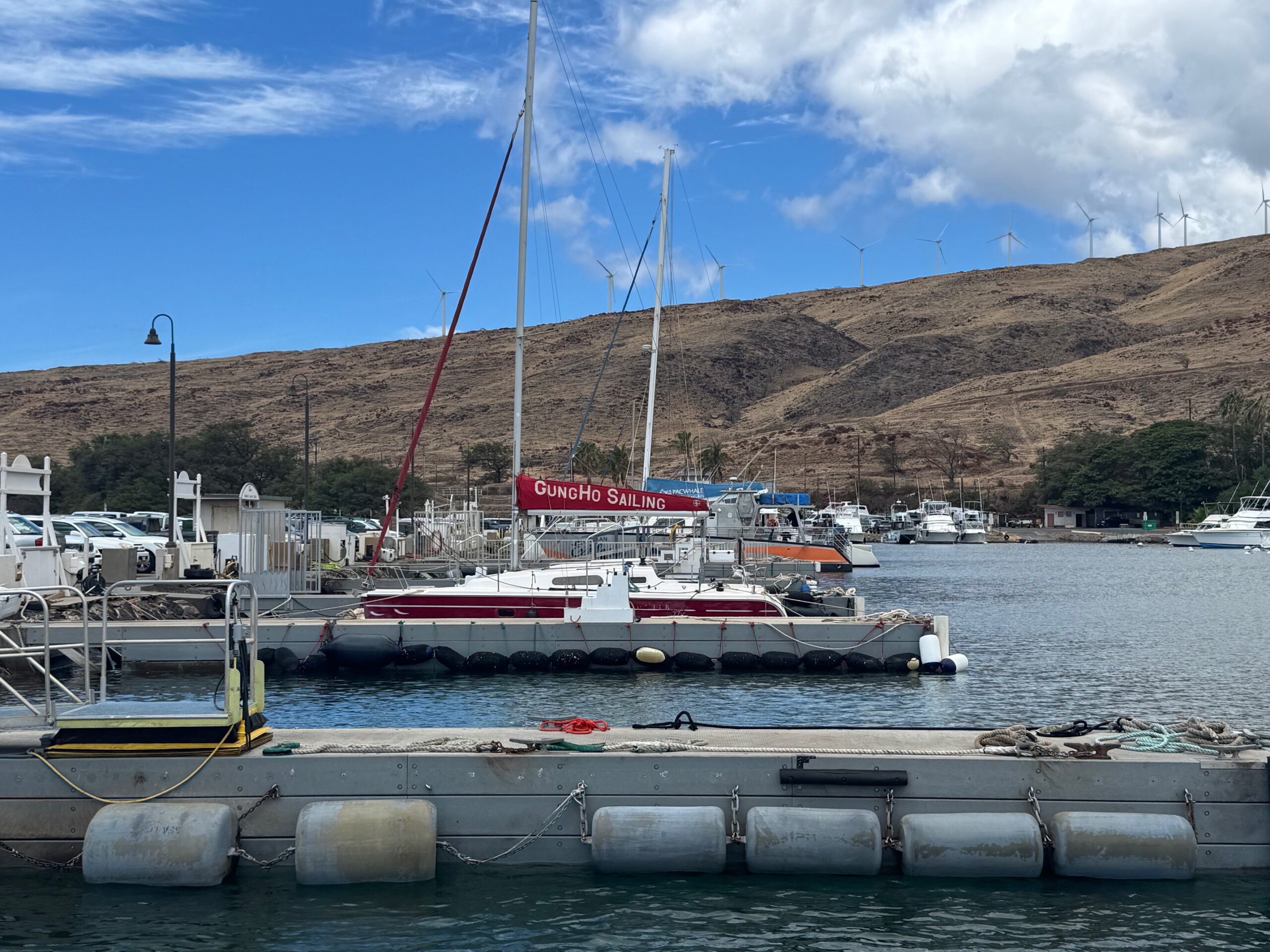 The GungHo, a Hunter 27, is shown at Ma'alea Harbor on Tuesday. HJI / ROB COLLIAS photo