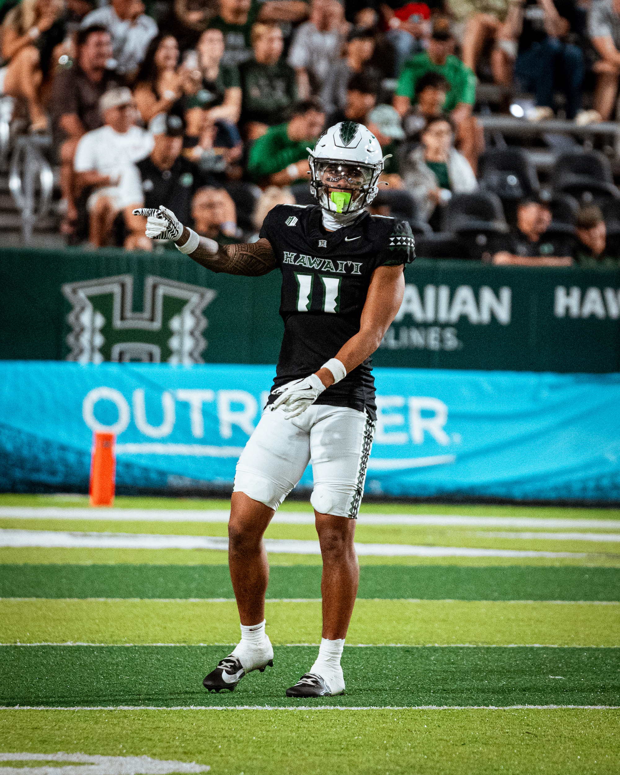 Karsyn Pupunu, a Kamehameha Schools Maui graduate, has worked his way from walk-on starter for the University of Hawai'i football team. University of Hawai'i Athletic Department photo