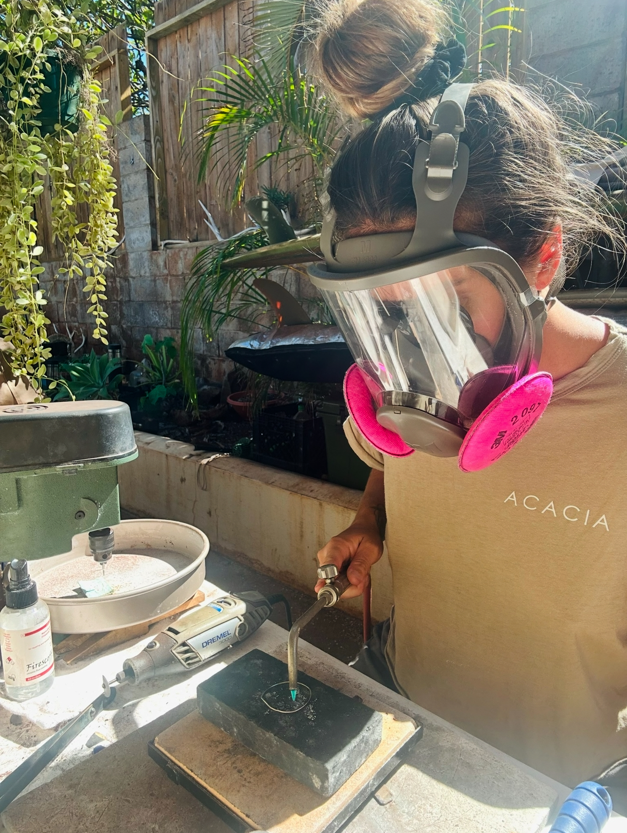 Natasha Porreca is shown here making jewelry for her Nani Shells business that will be in the Hawaiian Airlines Made in Maui Festival for the first time. Courtesy photo