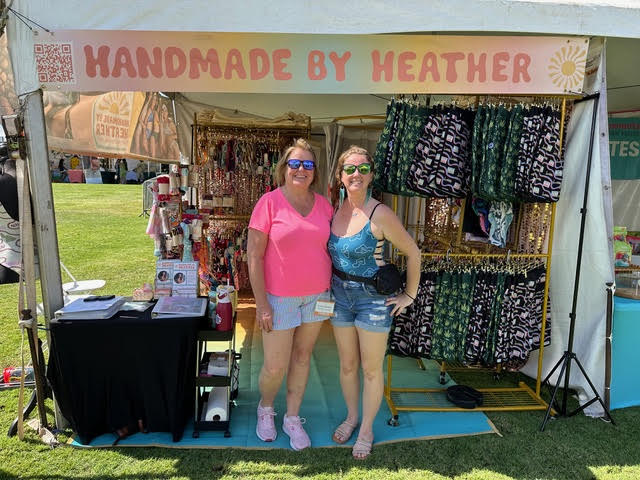 Heather Herrera (right) will have her mother Cindy here to help with the Handmade by Heather tent at the Made in Maui County Fesitval Nov. 7-8, just as she did last year in this photo. Courtesy photo