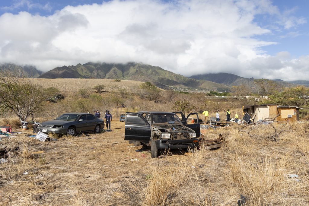 The County’s Maui Emergency Management Agency, in coordination with County staff and contracted partners, will begin removing hazardous wildfire risks from County-owned parcels near a public school and a church in Wailuku on Wednesday, Nov. 12, 2025. The Waiʻale Road area has had 13 fires so far this year, according to the County of Maui Department of Fire and Public Safety.