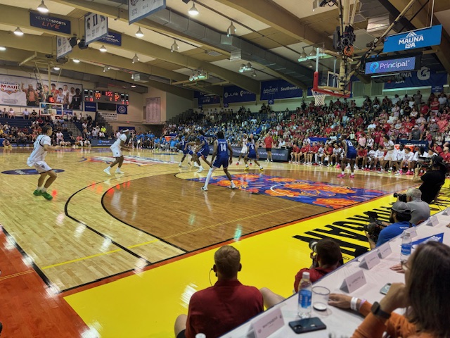 The boosters for Seton Hall and North Carolina State filled the Lahaina Civic Center on Monday at the Maui Invitational. HJI / ROB COLLIAS photo