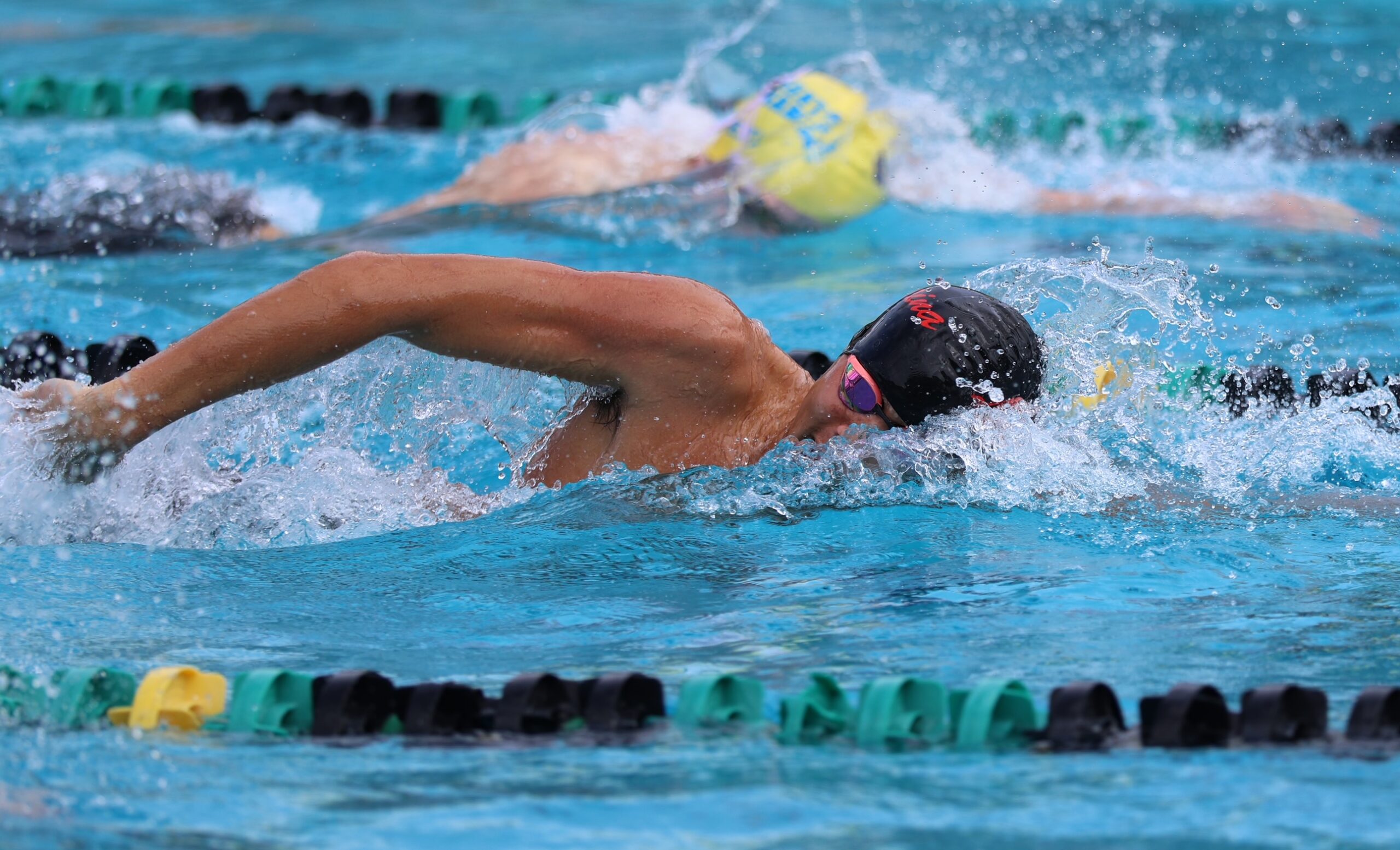 Cruz Storer, a member of the Lahaina Swim Club and Kamehameha Schools Maui swim team, currently leads the nation's 15-year-olds in the 50- and 100-yard freestyles after his performance at the Nov. 21-23 state age group meet on O'ahu. REID YAMAMOTO photo