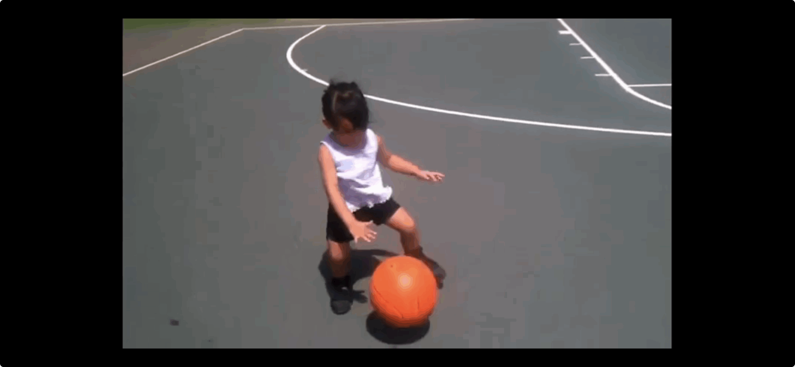 Naiara Bal will graduate from Maui High School this spring and is set to play college basketball at Pacific University in Forest Grove, Ore., next year. She is shown here in a screenshot from a video provided by her grandfather Gilbert Silva from when she was 3 years old. Courtesy screenshot