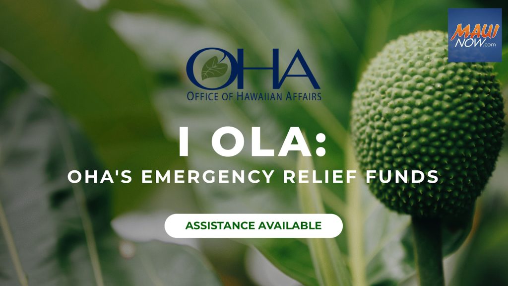 Hawaiian Council to provide onsite assistance for OHA’s I Ola Emergency Relief Fund on Maui and Hawaiʻi Island