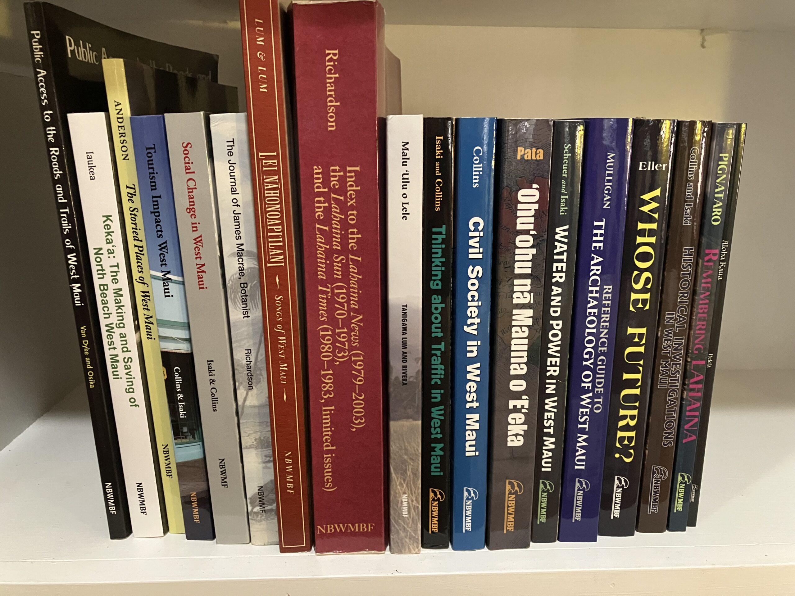 There are currently 19 titles in the West Maui Book Series. (Photo Credit: Lance Collins)
